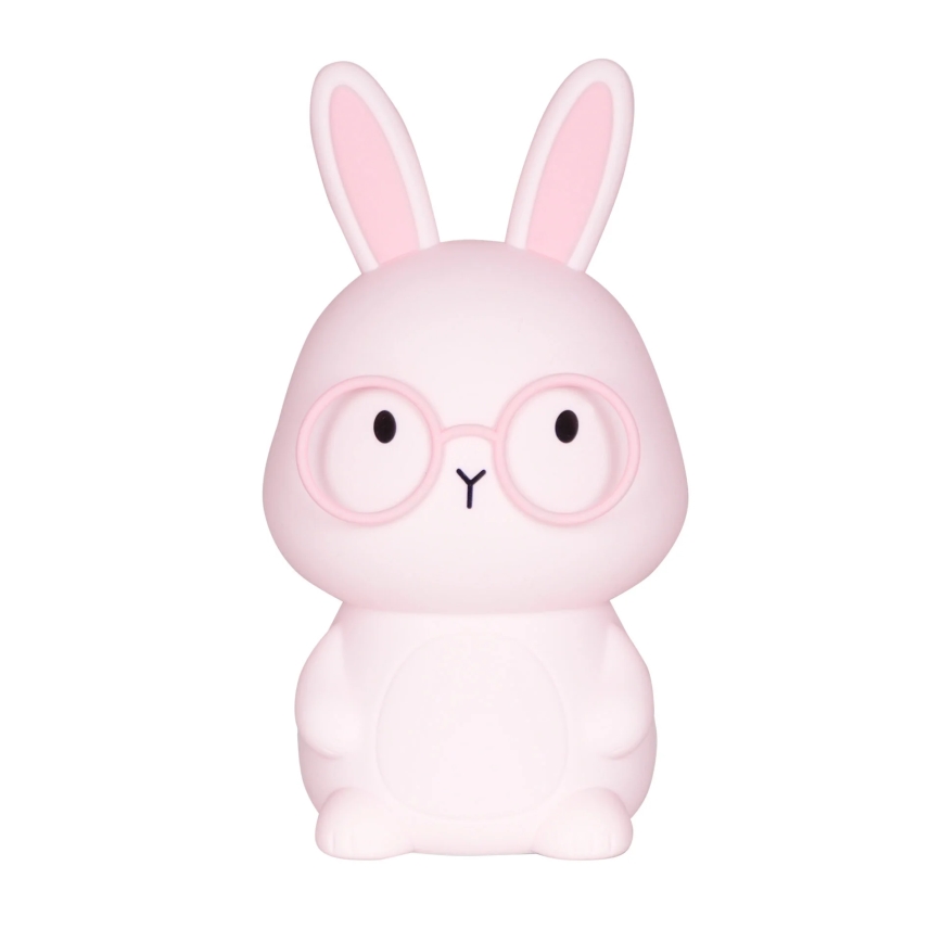Lampe tactile dimmable LED RGBW pour enfants FLORKA LED/1W/5V USB 1200 mAh lapin rose