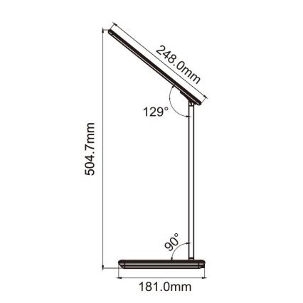 Lampe de table LED tactile à intensité variable avec chargement sans fil JOY LED/6W/230V + USB noire