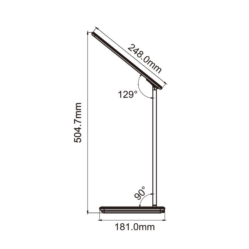 Lampe de table LED tactile à intensité variable avec chargement sans fil JOY LED/6W/230V + USB noire