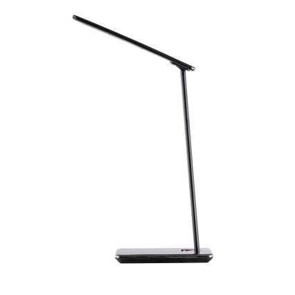 Lampe de table LED tactile à intensité variable avec chargement sans fil JOY LED/6W/230V + USB noire