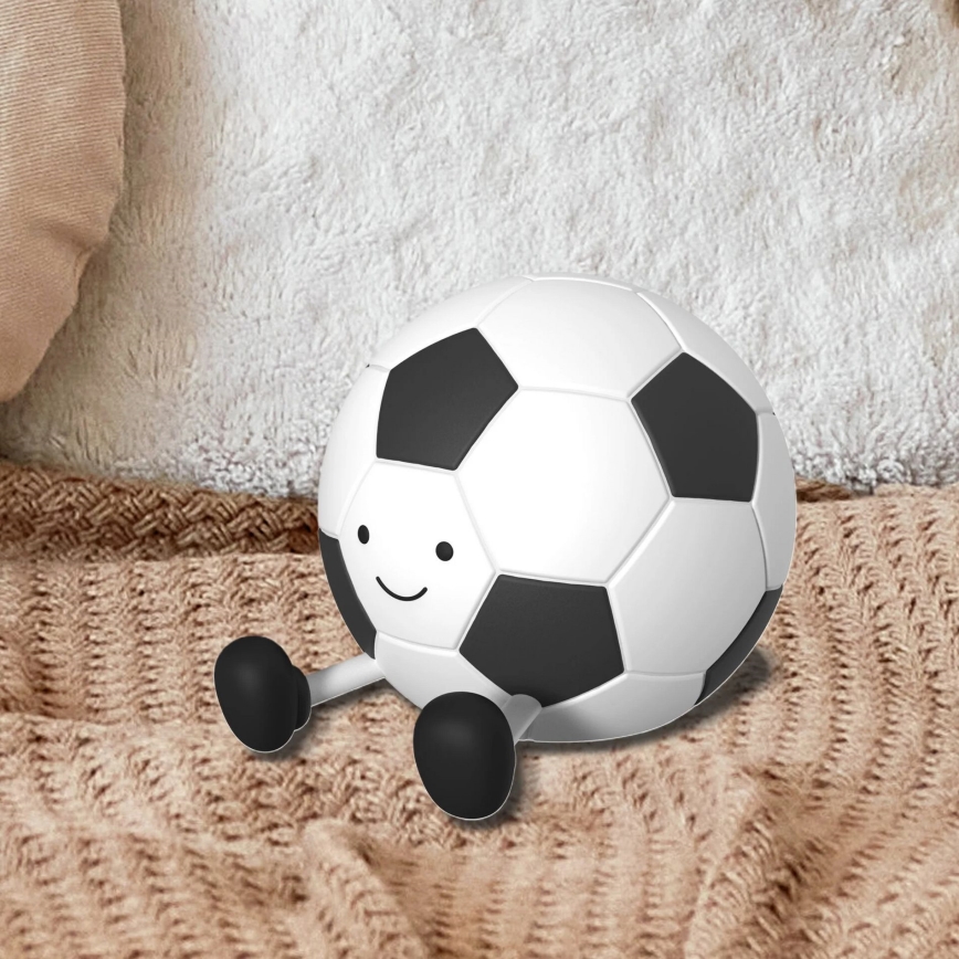 Lampe tactile LED dimmable pour enfants FOOTBALL LED/2W/5V USB 1200 mAh blanc/noir