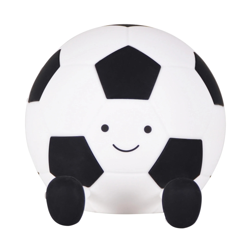 Lampe tactile LED dimmable pour enfants FOOTBALL LED/2W/5V USB 1200 mAh blanc/noir