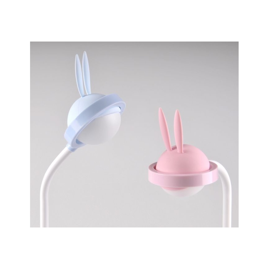 Lampe tactile LED pour enfants RABBIT LED/0,4W/5V 3000/ 6500K bleu+USB