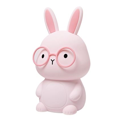Lampe tactile pour enfants à Intensité variable RGBW FLORKA LED/1W/5V USB 1200 mAh lapin rose