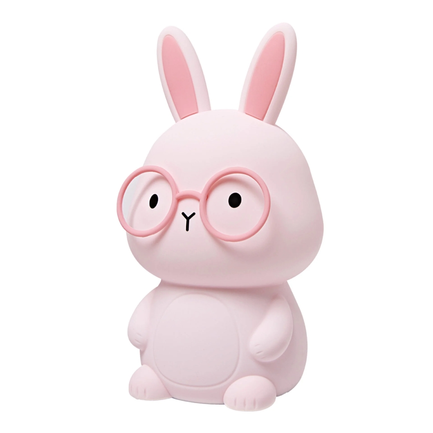 Lampe tactile pour enfants à Intensité variable RGBW FLORKA LED/1W/5V USB 1200 mAh lapin rose