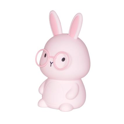 Lampe tactile pour enfants à Intensité variable RGBW FLORKA LED/1W/5V USB 1200 mAh lapin rose