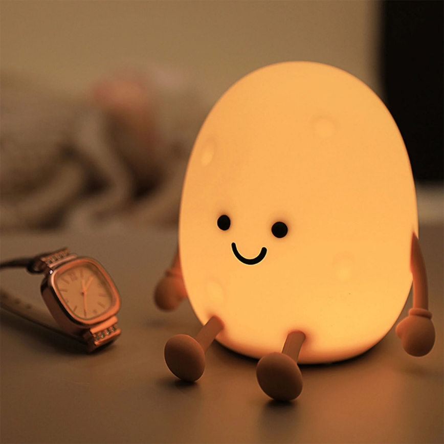 Lampe tactile pour enfants à intensité variable RGBW POTATO LED/2W/5V USB 1200 mAh pomme de terre