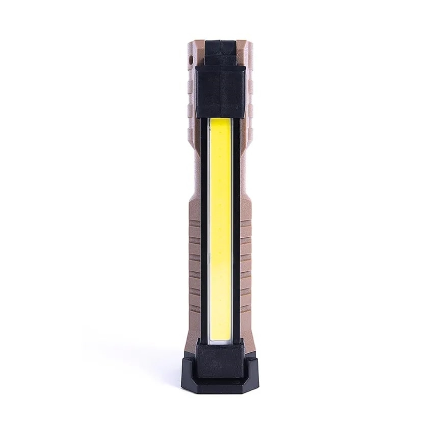 Lampe torche de travail rechargeable à intensité variable avec fonction batterie portative LED/4W/5V IPX4 600 lumens 2000 mAh