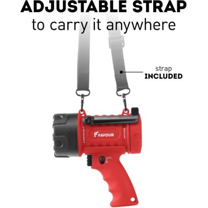 Lampe torche industrielle à intensité variable LED/4xC IP67