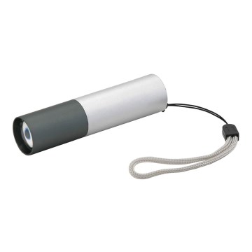 Lampe torche LED/400mAh blanche/grise