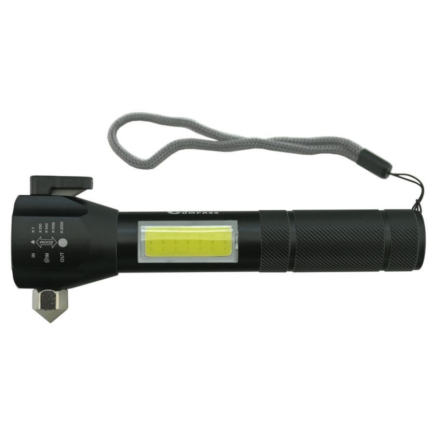 Lampe torche LED rechargeable 3W/5V, 200 lm, 1200 mAh