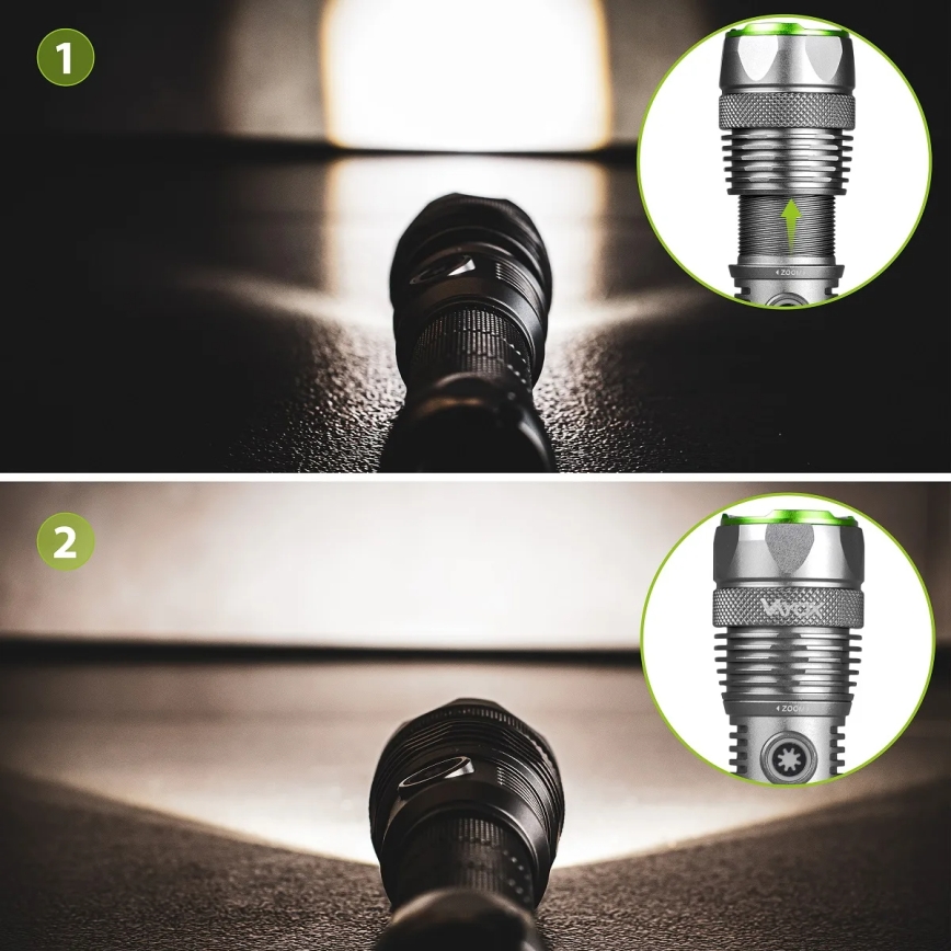 Lampe torche LED rechargeable dimmable avec fonction powerbank LED/30W/5V IPX7 3000 lm 4000 mAh