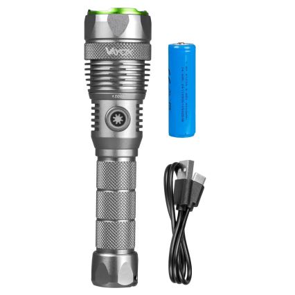 Lampe torche LED rechargeable dimmable avec fonction powerbank LED/30W/5V IPX7 3000 lm 4000 mAh