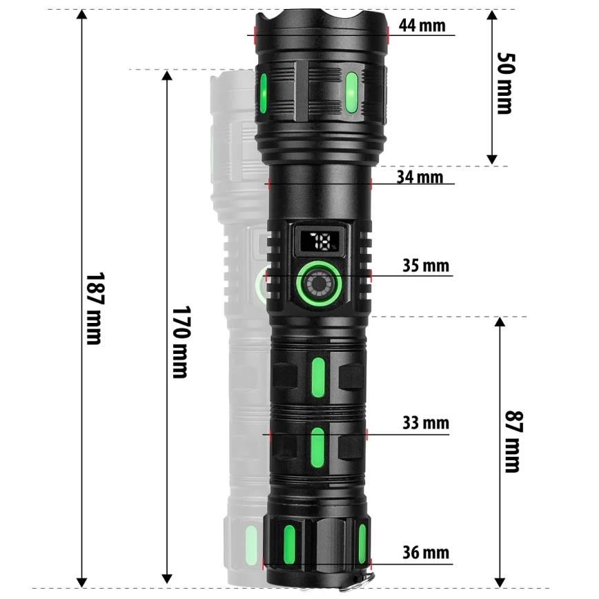 Lampe LED rechargeable dimmable avec fonction powerbank LED/20W/5V IP44 1200 lm 5000 mAh