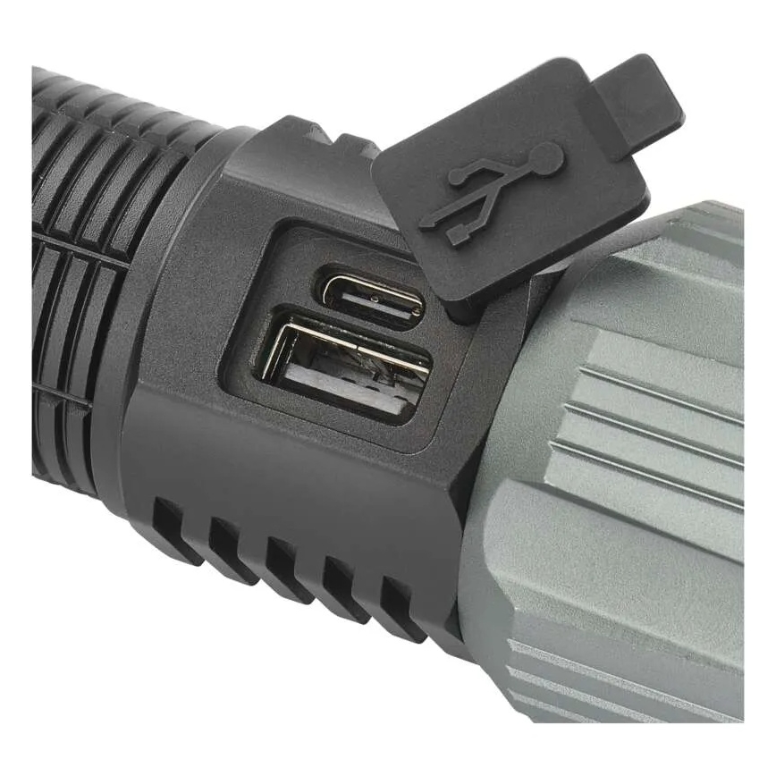 Lampe de poche rechargeable en métal LED/5V 3000 lm 5000 mAh IP43
