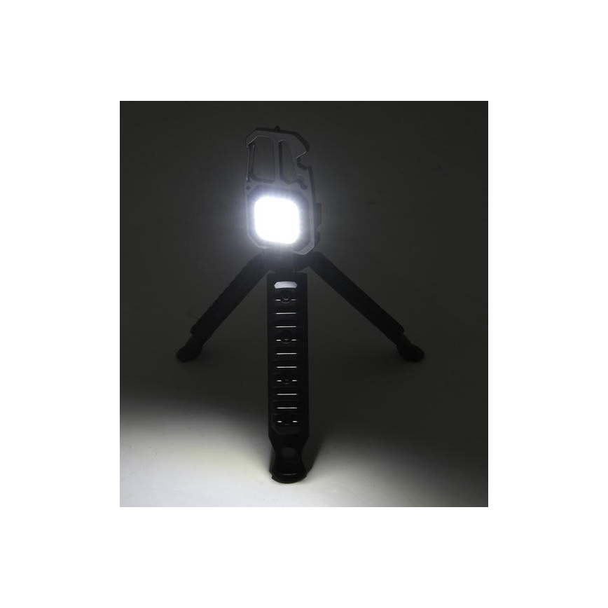 Lampe torche multifonction rechargeable avec support LED/USB-C 400 mAh