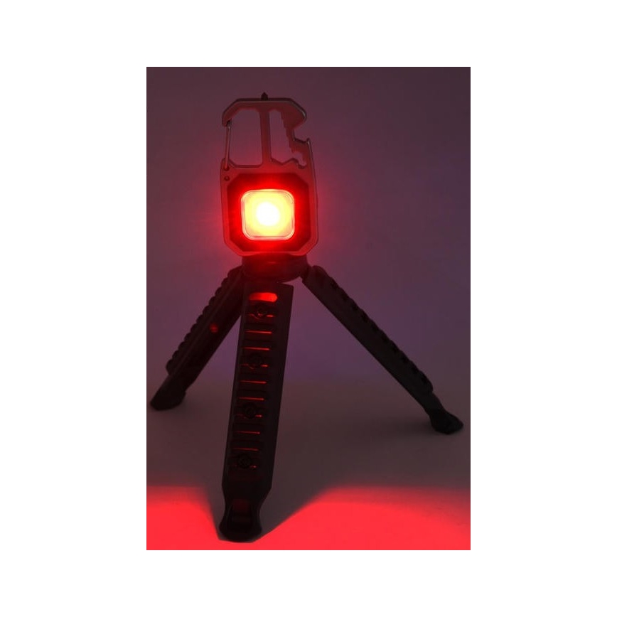 Lampe torche multifonction rechargeable avec support LED/USB-C 400 mAh