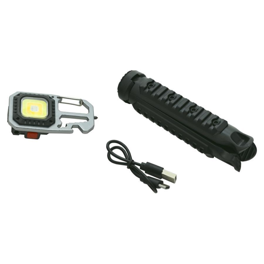 Lampe torche multifonction rechargeable avec support LED/USB-C 400 mAh