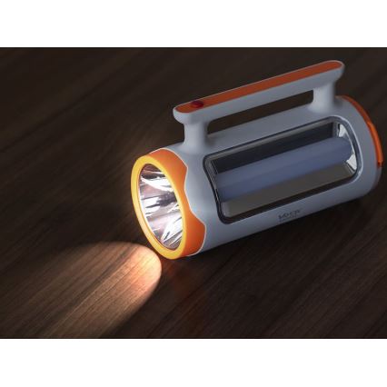 Lampe torche rechargeable à intensité variable 2 en 1 avec fonction batterie portative LED/5 W/230 V 3500 mAh
