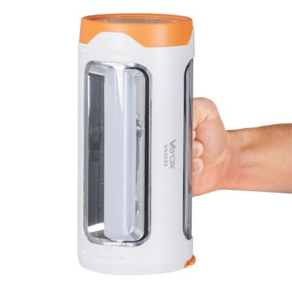 Lampe torche rechargeable à intensité variable 2 en 1 avec fonction batterie portative LED/5 W/230 V 3500 mAh