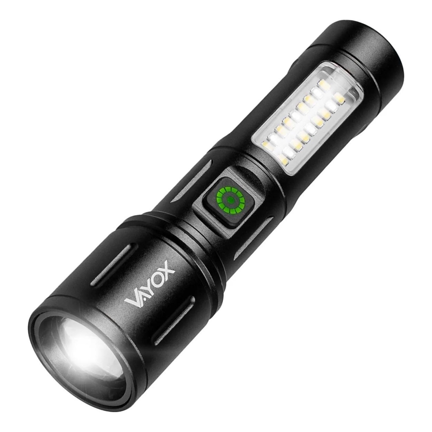 Lampe torche rechargeable à intensité variable avec lumière rouge LED/5W/5V IPX4 260 brillant 2000 mAh