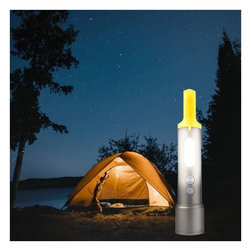 Lampe torche rechargeable à intensité variable LED/10W/5V IPX4 1200 mAh 650 lm