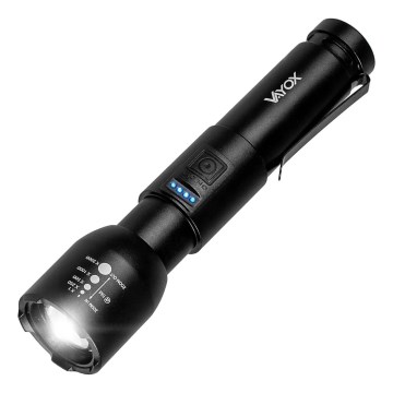 Lampe torche rechargeable à intensité variable LED/20W/5V IPX4 800 brillant 2000 mAh