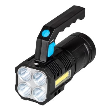 Lampe torche rechargeable à intensité variable LED/5V IPX4 250 brillant 1200 mAh