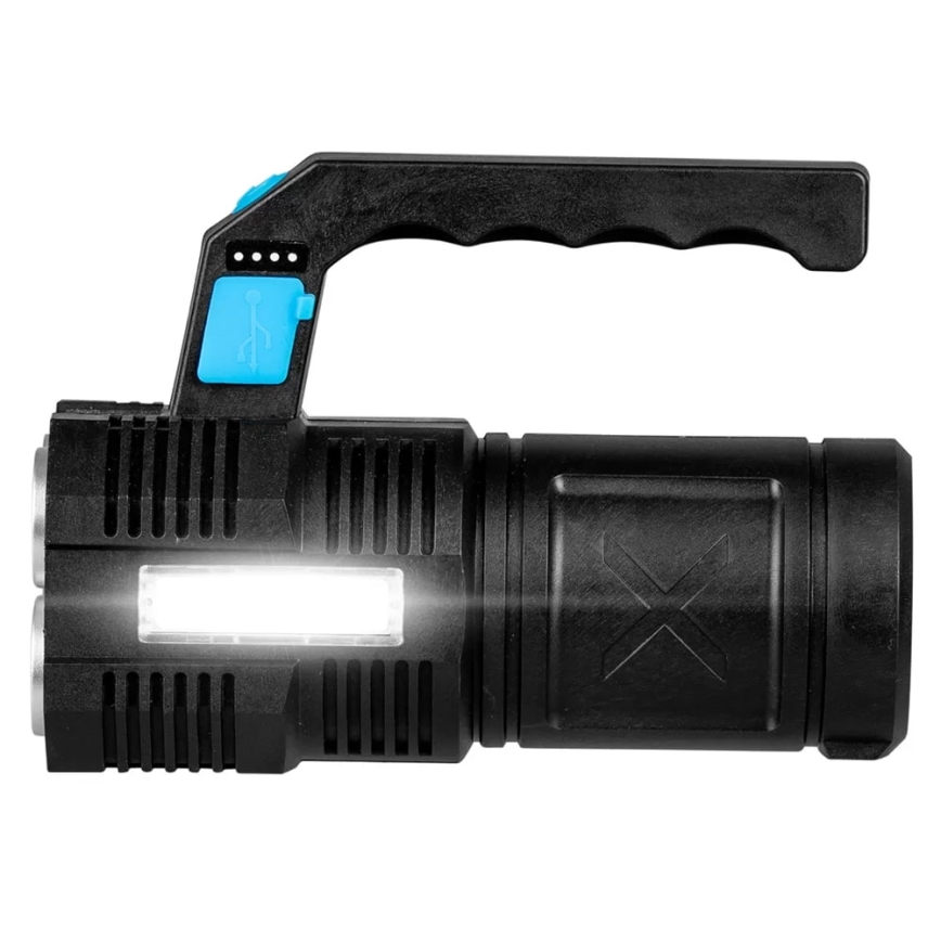 Lampe torche rechargeable à intensité variable LED/5V IPX4 250 brillant 1200 mAh