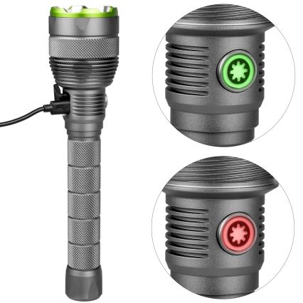 Lampe torche rechargeable à intensité variable avec fonction batterie portative LED/5V IPX7 10000 brillant 2600 mAh