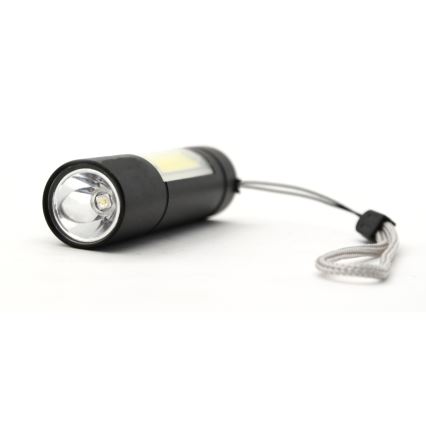 Lampe torche rechargeable LED/400mAh noire