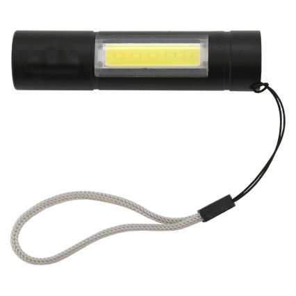 Lampe torche rechargeable LED/400mAh noire