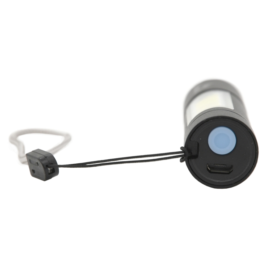 Lampe torche rechargeable LED/400mAh noire