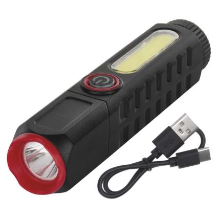 Lampe torche rechargeable LED/USB/3,7V 120 lm 400 mAh
