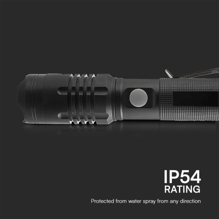 Lampe torche rechargeable USB LED/10W/5V IP54 2000 mAh 1000 brillant