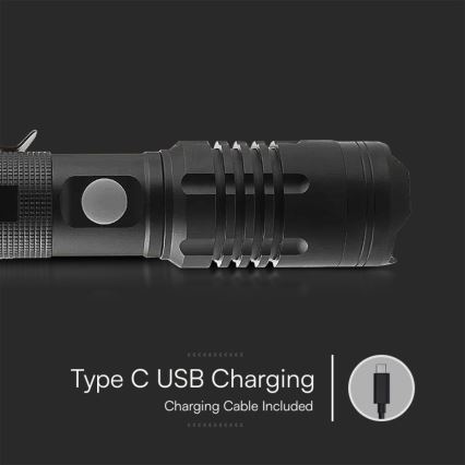 Lampe torche rechargeable USB LED/10W/5V IP54 2000 mAh 1000 brillant