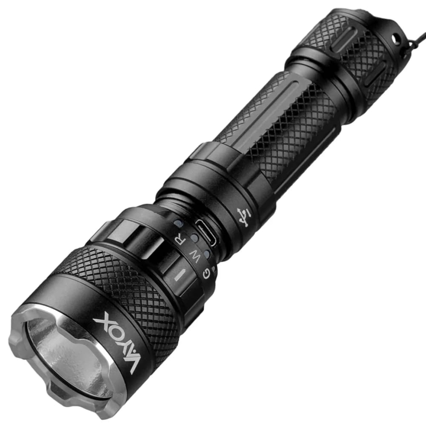 Lampe torche RGBW à intensité variable et rechargeable LED/15W/5V IP66 1500 brillant 2000 mAh