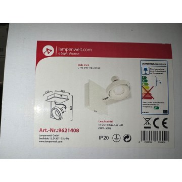 Lampenwelt - Applique murale LED 1xGU10/5W/230V