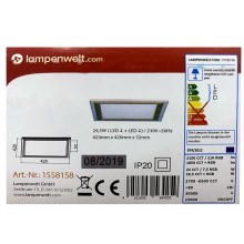 Lampenwelt - Plafonnier LED RGBW à intensité variable LYNN LED/29,5W/230V 2700-6500K + télécommande