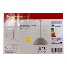 Lampenwelt - Suspension filaire LED 1xE27/10W/230V