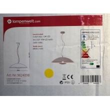 Lampenwelt - Suspension filaire LED RGBW à intensité variable ARTHUR 1xE27/10W/230V Wi-Fi