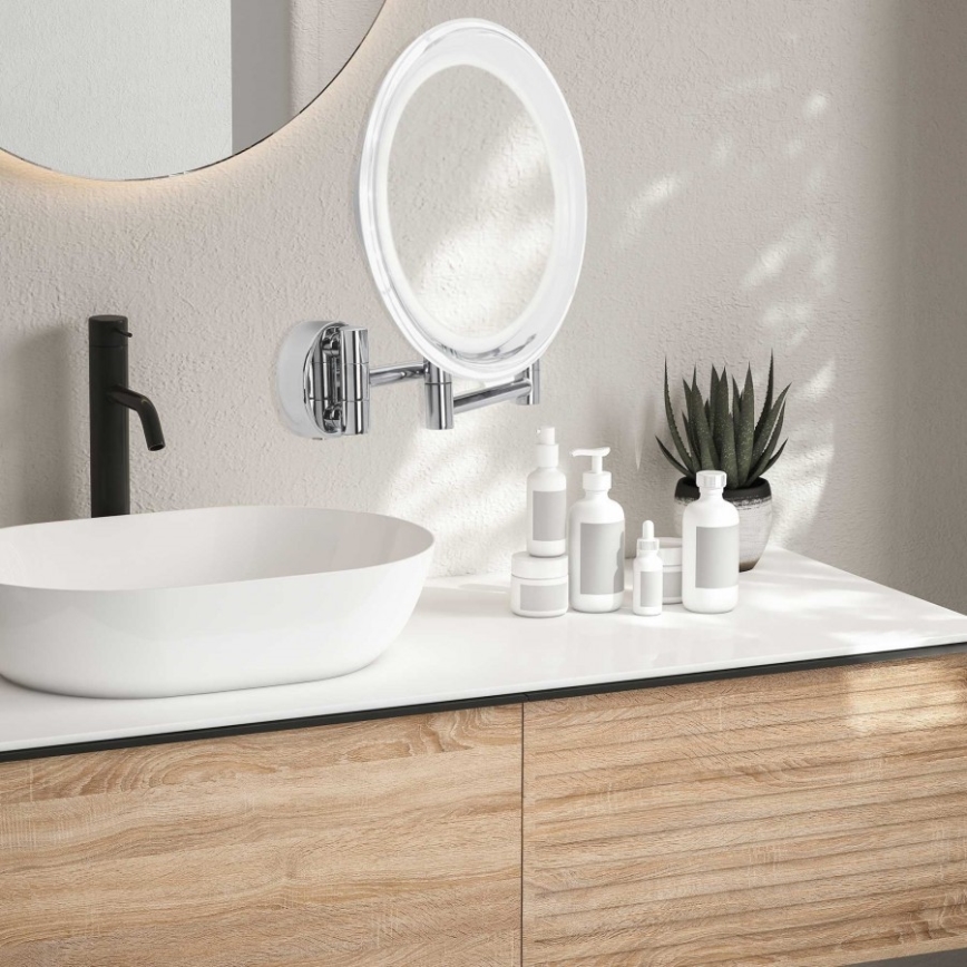 Lanaform - Miroir cosmétique mural LED WALL LED/4xAAA