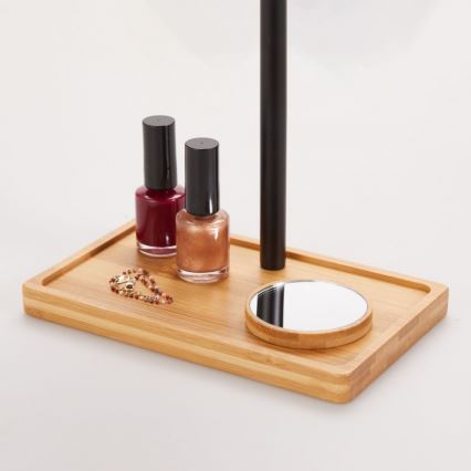 Lanaform - Miroir de maquillage dimmable à LED 5V USB en bambou