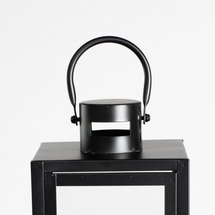 Lanterne décorative 49 cm noire