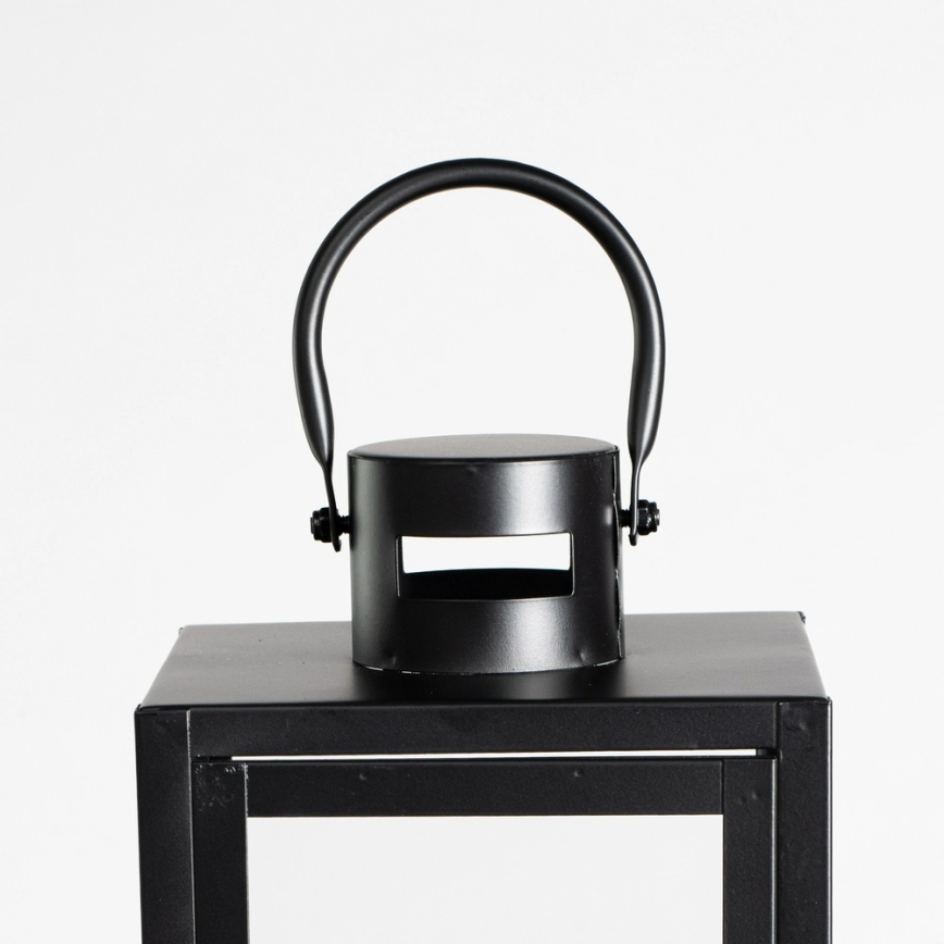 Lanterne décorative 49 cm noire