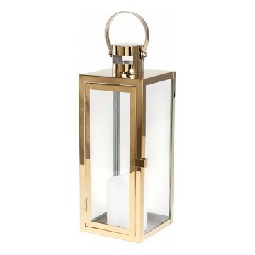 Lanterne décorative dorée 38 cm