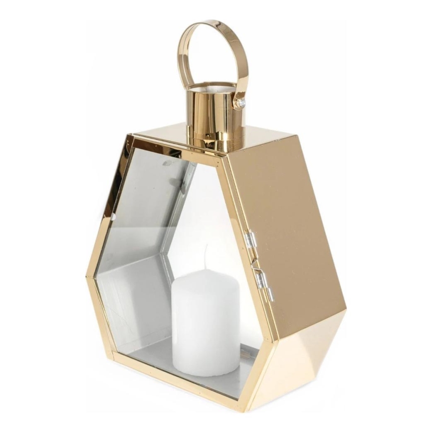 Lanterne décorative dorée 43 cm