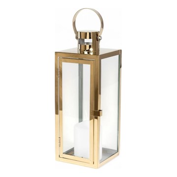 Lanterne décorative dorée 49 cm