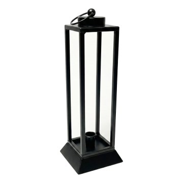Lanterne décorative HALL 34 cm noire