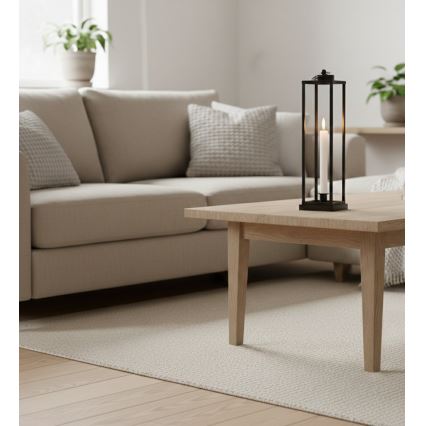 Lanterne décorative HALL 34 cm noire
